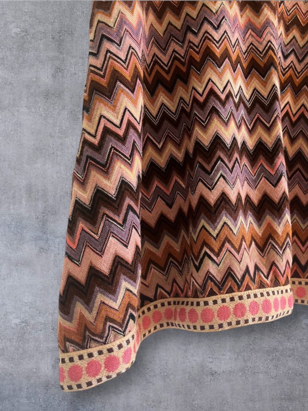 Missoni Made in Italy Pink & Brown Zigzag Knit Top - Picture 3 of 4